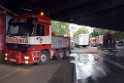 LKW blieb unter Bruecke haengen Koeln Ehrenfeld Innere Kanalstr Hornstr P415